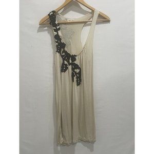 Anthropologie Silence + Noise Tunic Dress S Sleeveless Racerback Draped Coverup